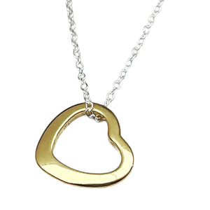 Sterling Silver Floating Heart Necklace