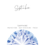 Sterling Silver Sapphire Charm Necklace