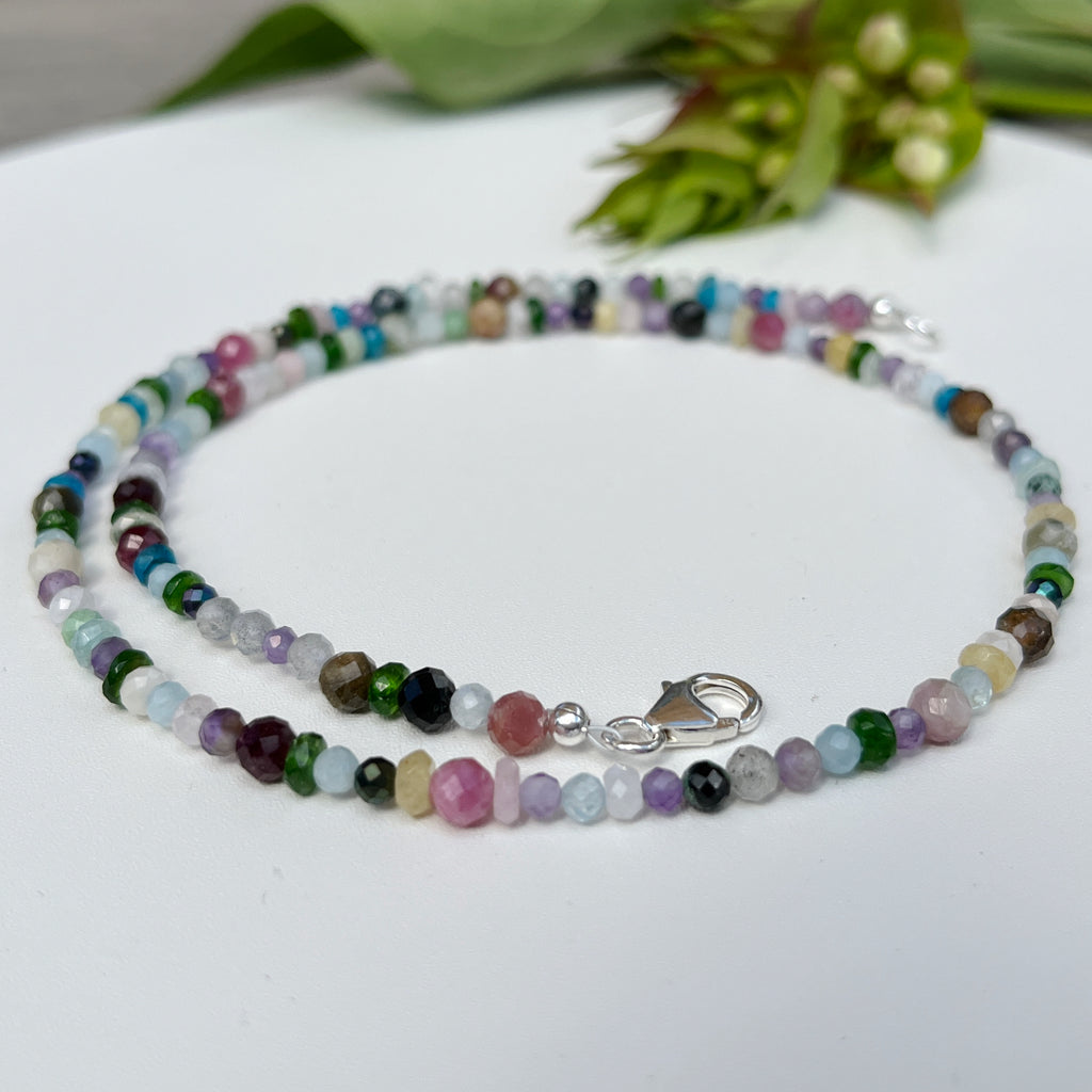 Multi Gemstone Necklace (Bracelet Available)