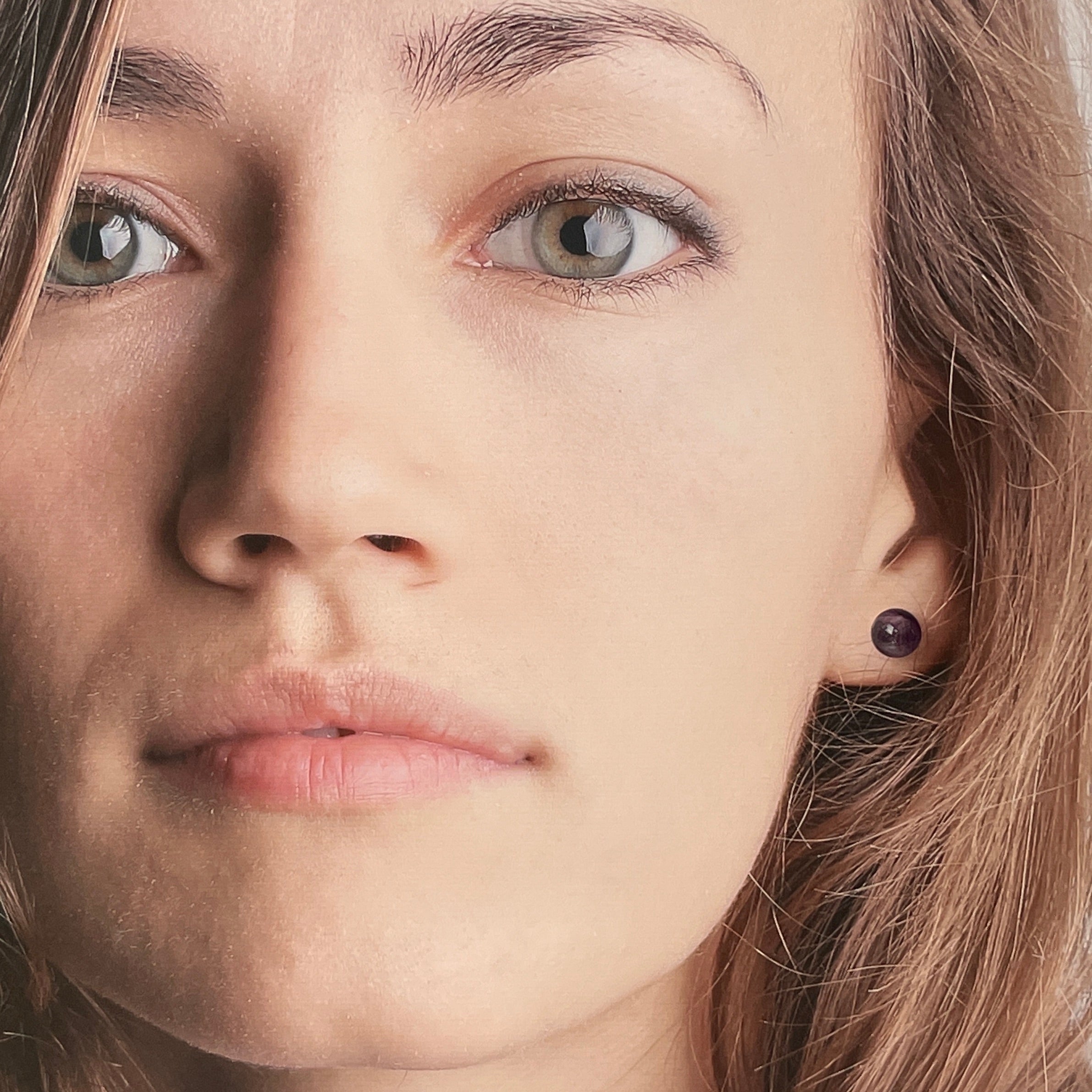 Amethyst Stud Earrings