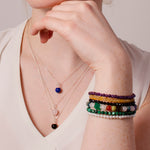 black spinel gemstone handmade bracelet