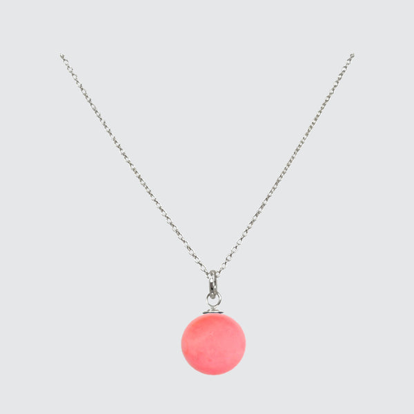 Silver and outlet coral necklace