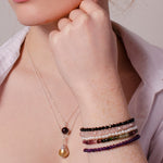 tourmaline handmade bracelet with other RedDolly bracelets